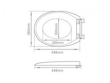 Assento de vaso sanitário <br/><small>(em PP)</small>