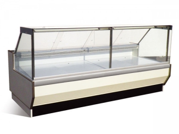 Balcão expositor refrigerado de vidro reto