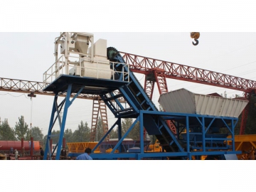 Mini central dosadora de concreto móvel, HZS35