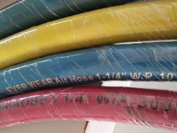 Mangueira de borracha ondulado para ar (Azul/vermelho/amarelo)