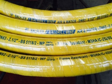 Mangueira de borracha ondulado para ar (Azul/vermelho/amarelo)