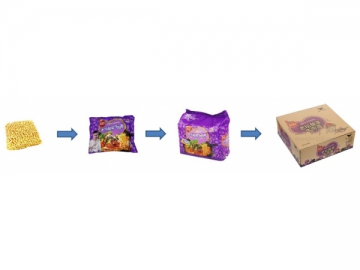 Linha de embalagem de macarrão instantâneo